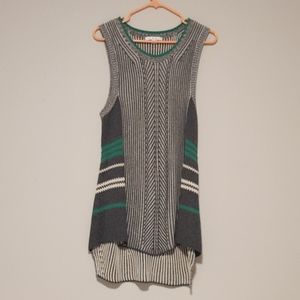 CAbi grey and green trident vest